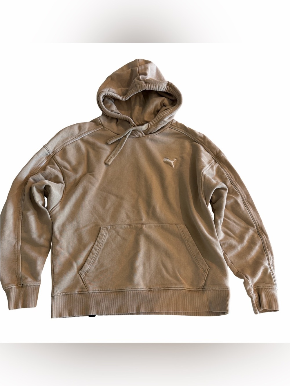 Puma Tan Pullover Crop Hoodie. Size S. 100% Cotton.